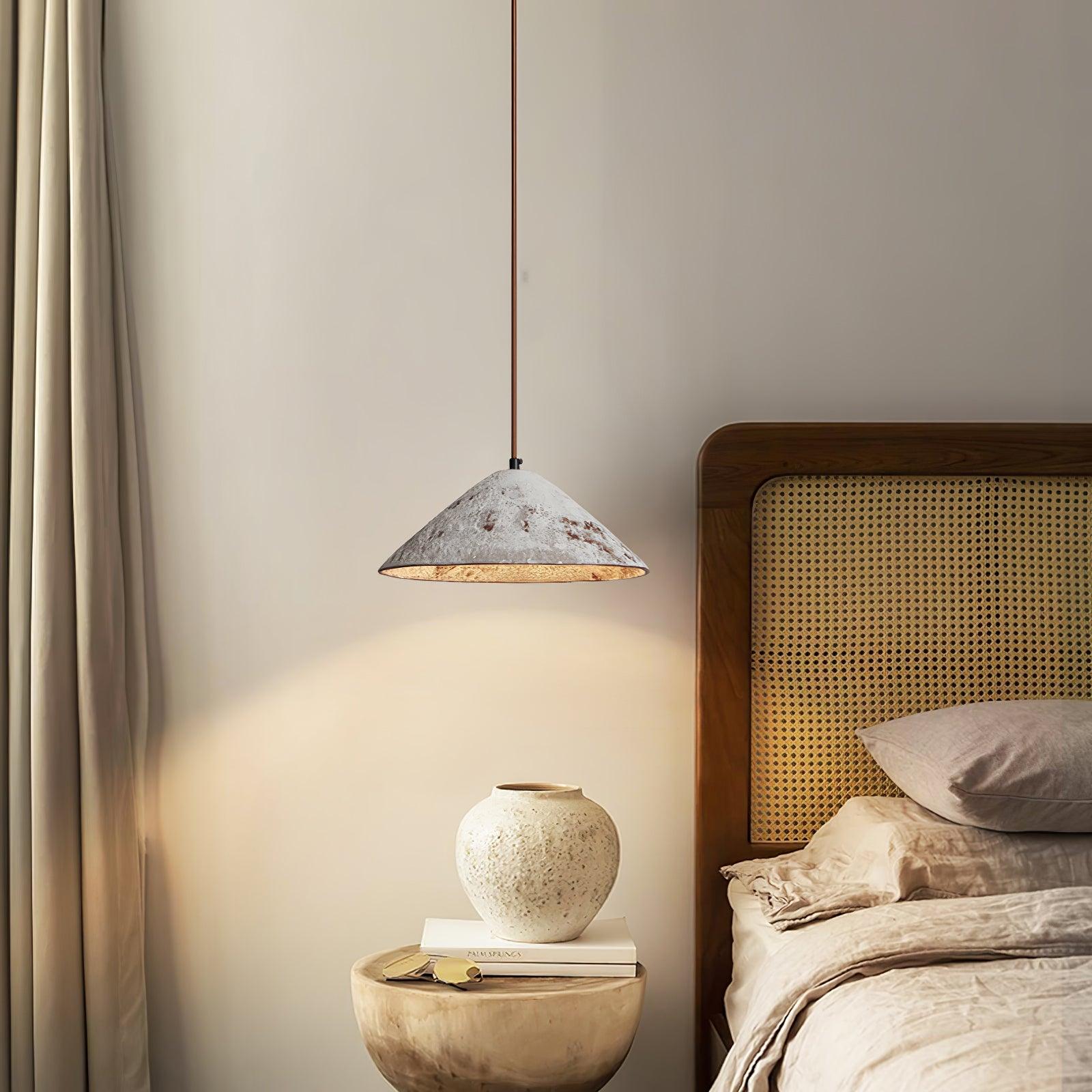 Solara Pendant Lamp Ceramic Cone Rustic Vintage Minimalist - Letslighting