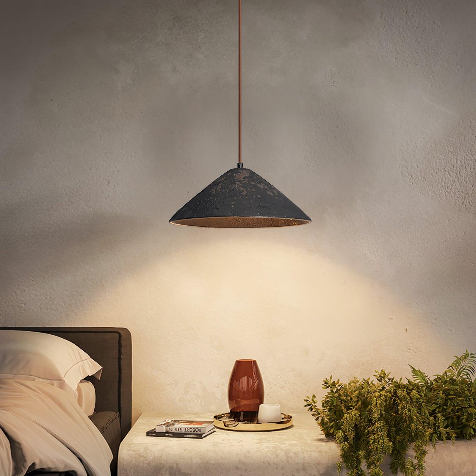 Solara Pendant Lamp Ceramic Cone Rustic Vintage Minimalist - Letslighting