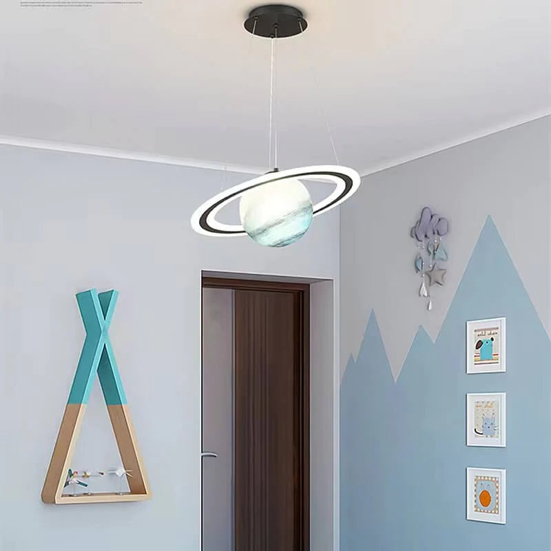 Aria Designer LED Pendant Light Star Blue Orange Children's Room - Letslighting