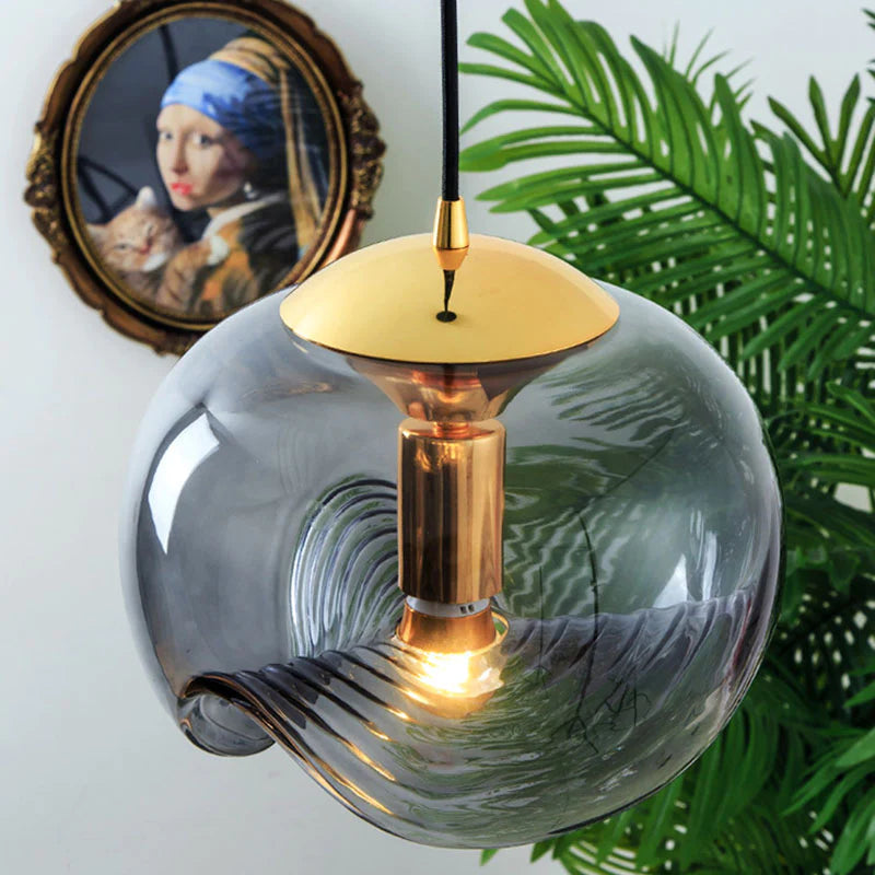 Valentina Design LED Globe Pendant Light Clear Glass Bar Counter - Letslighting