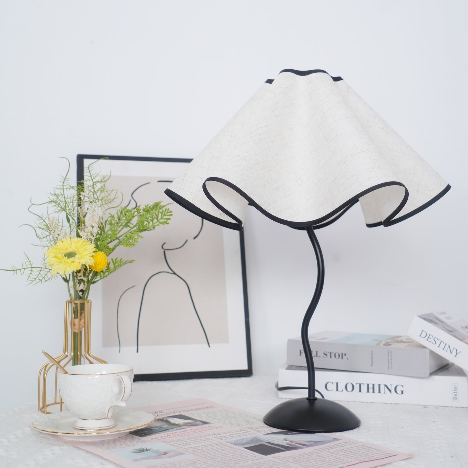 Luminova Fabric Artistic Table Lamp - Letslighting