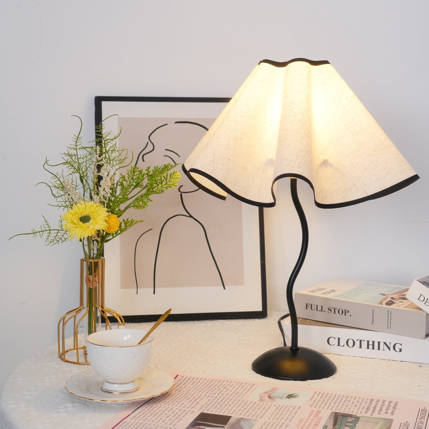 Luminova Fabric Artistic Table Lamp - Letslighting