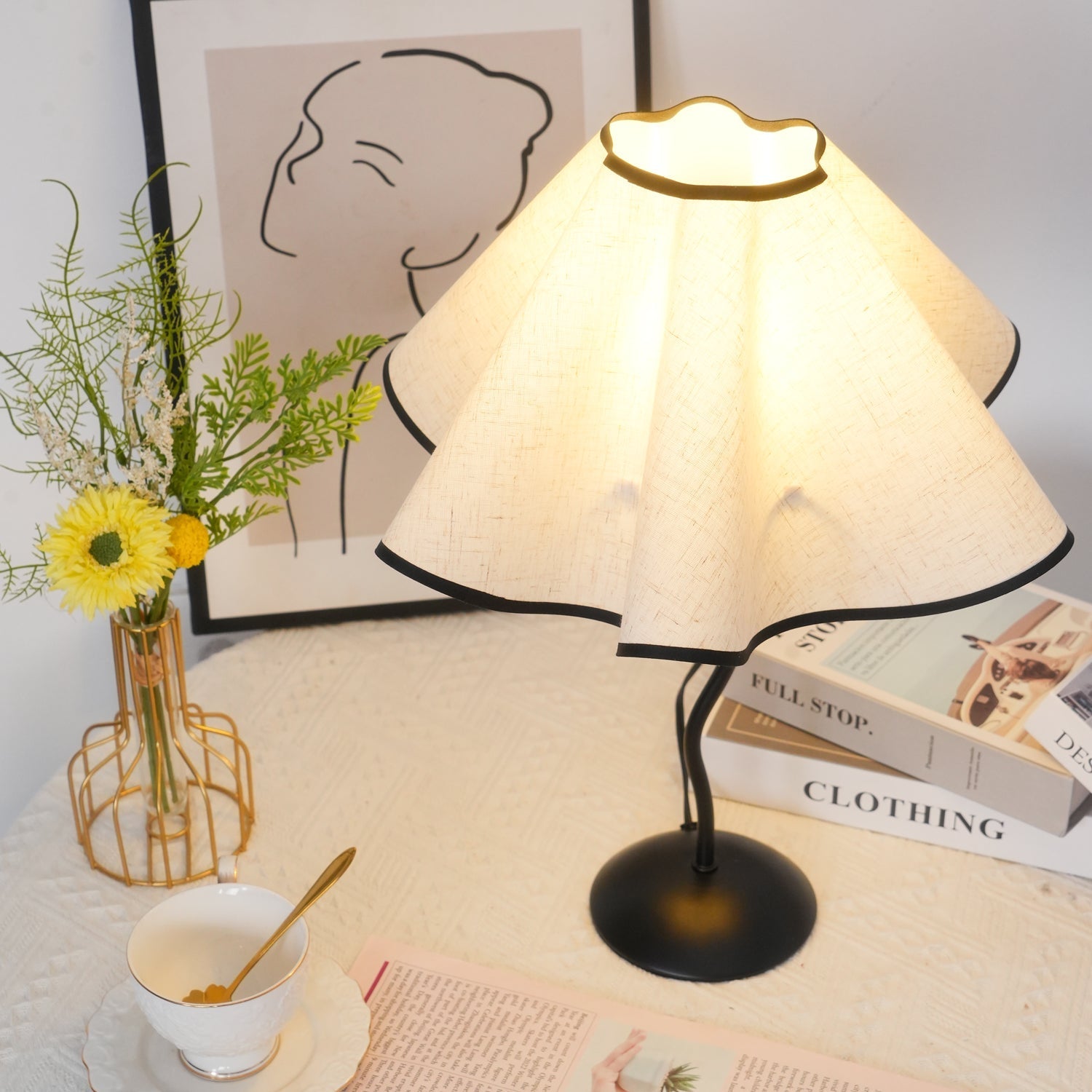 Luminova Fabric Artistic Table Lamp - Letslighting