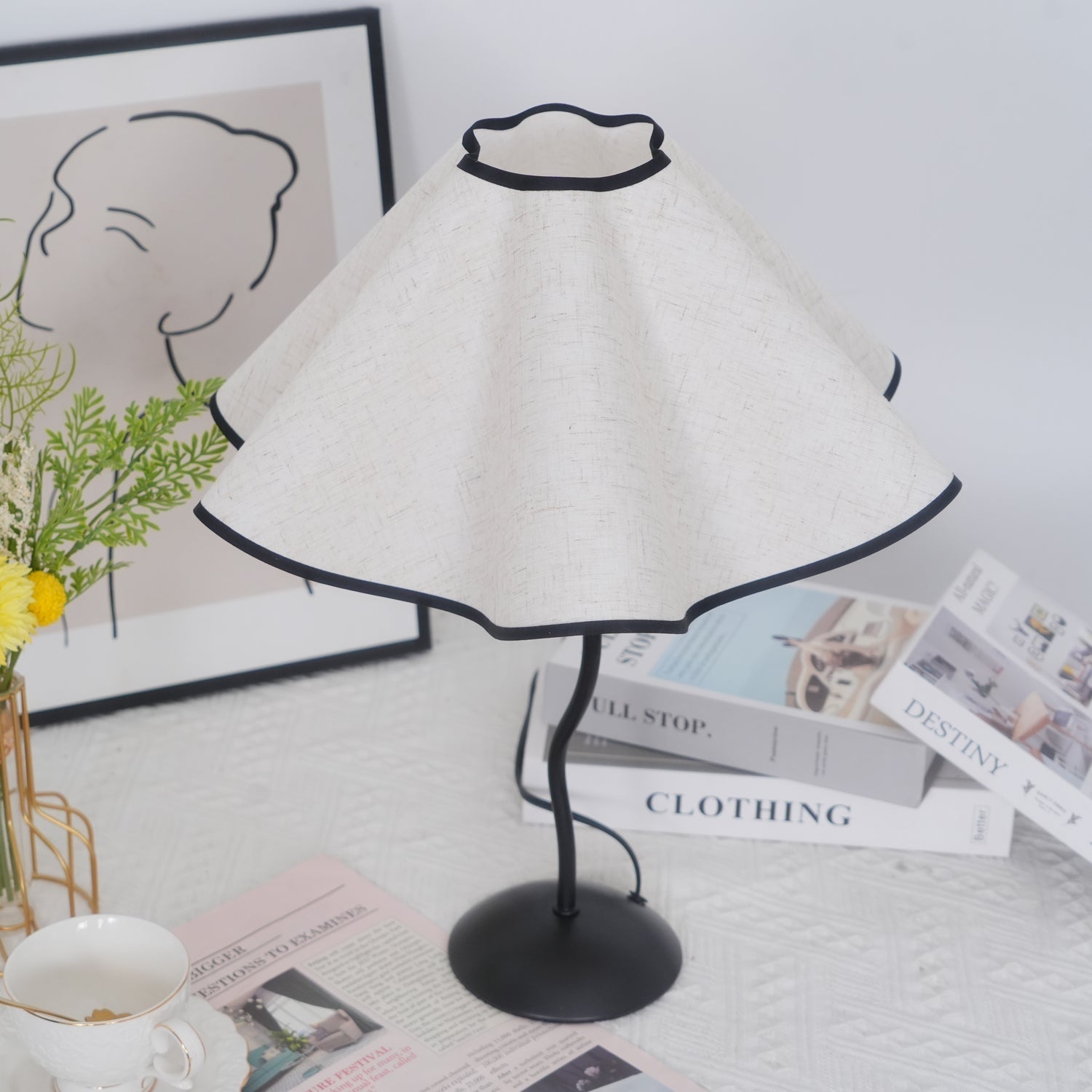 Luminova Fabric Artistic Table Lamp - Letslighting
