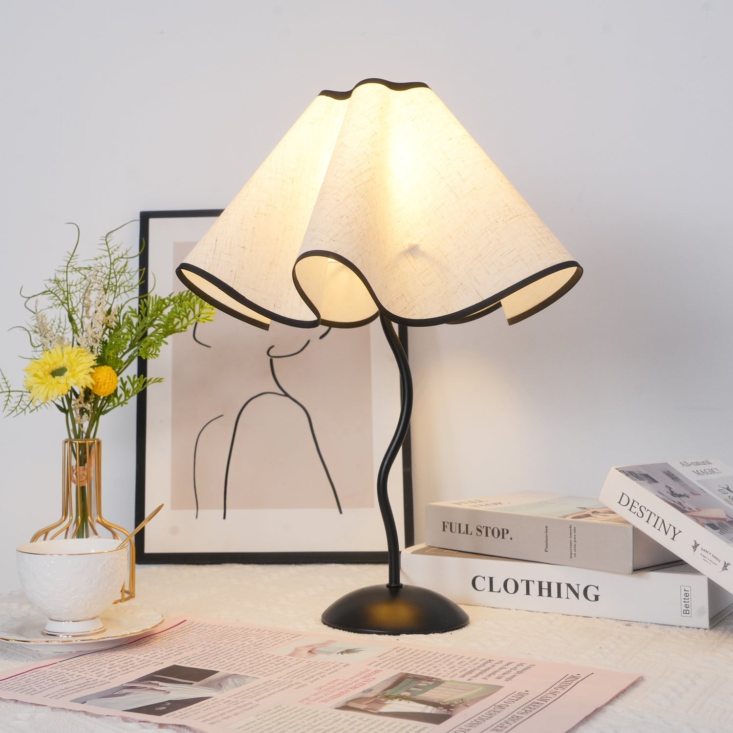 Luminova Fabric Artistic Table Lamp - Letslighting