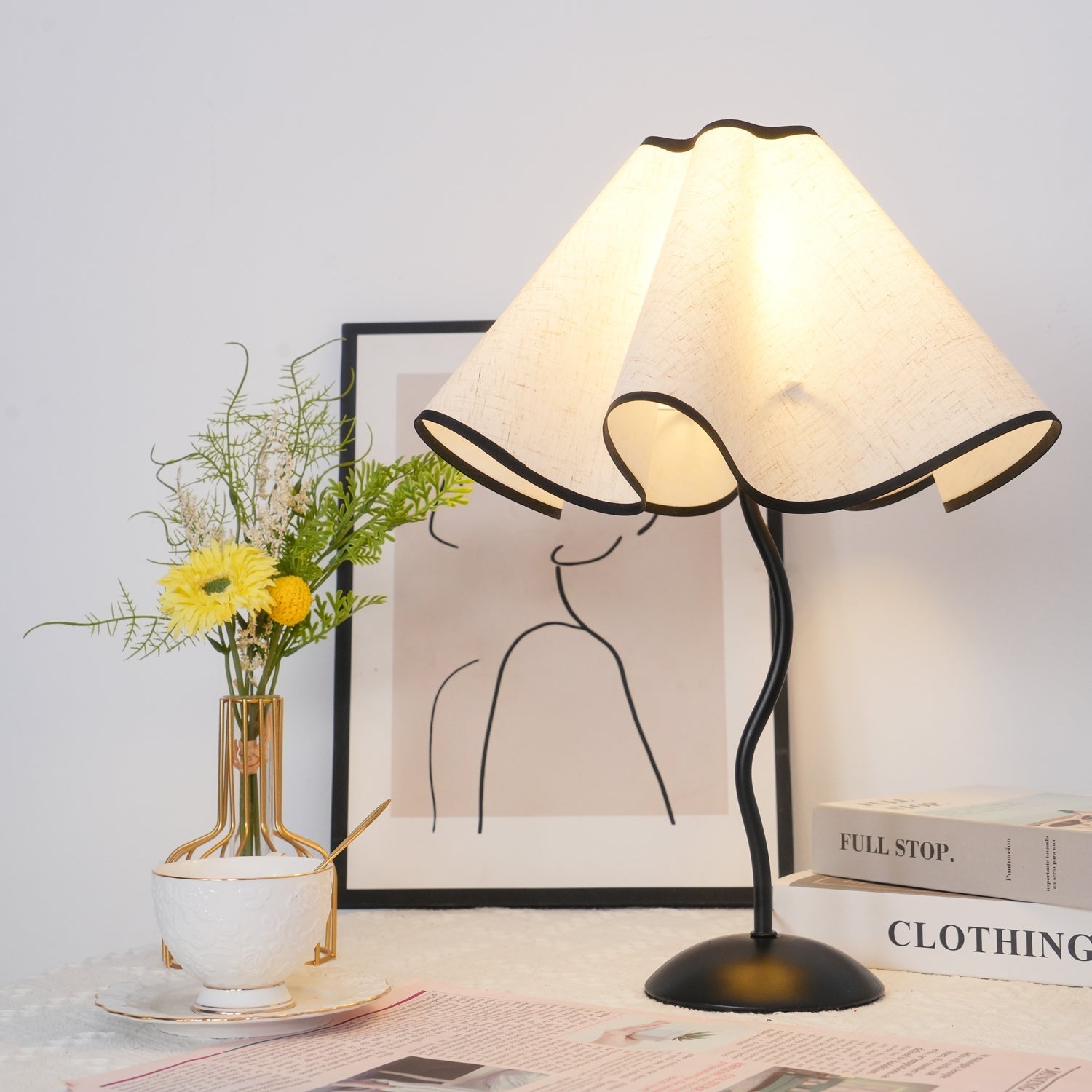 Luminova Fabric Artistic Table Lamp - Letslighting