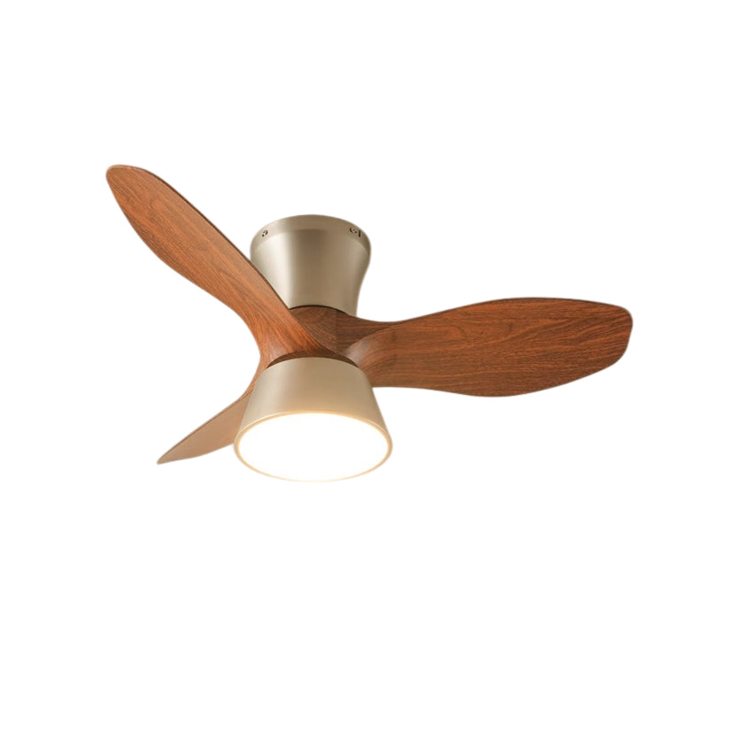 Zanorir Modern Minimalist Natural Wooden Acrylic Ceiling Fan Light - Letslighting