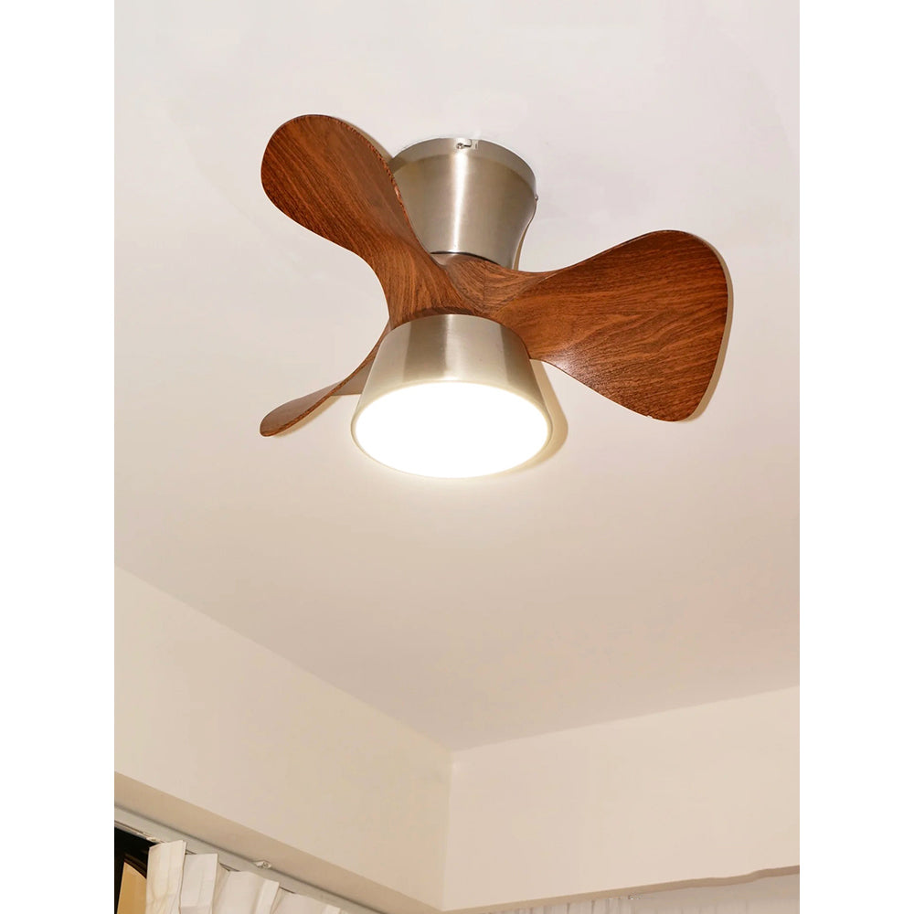 Zanorir Modern Minimalist Natural Wooden Acrylic Ceiling Fan Light - Letslighting