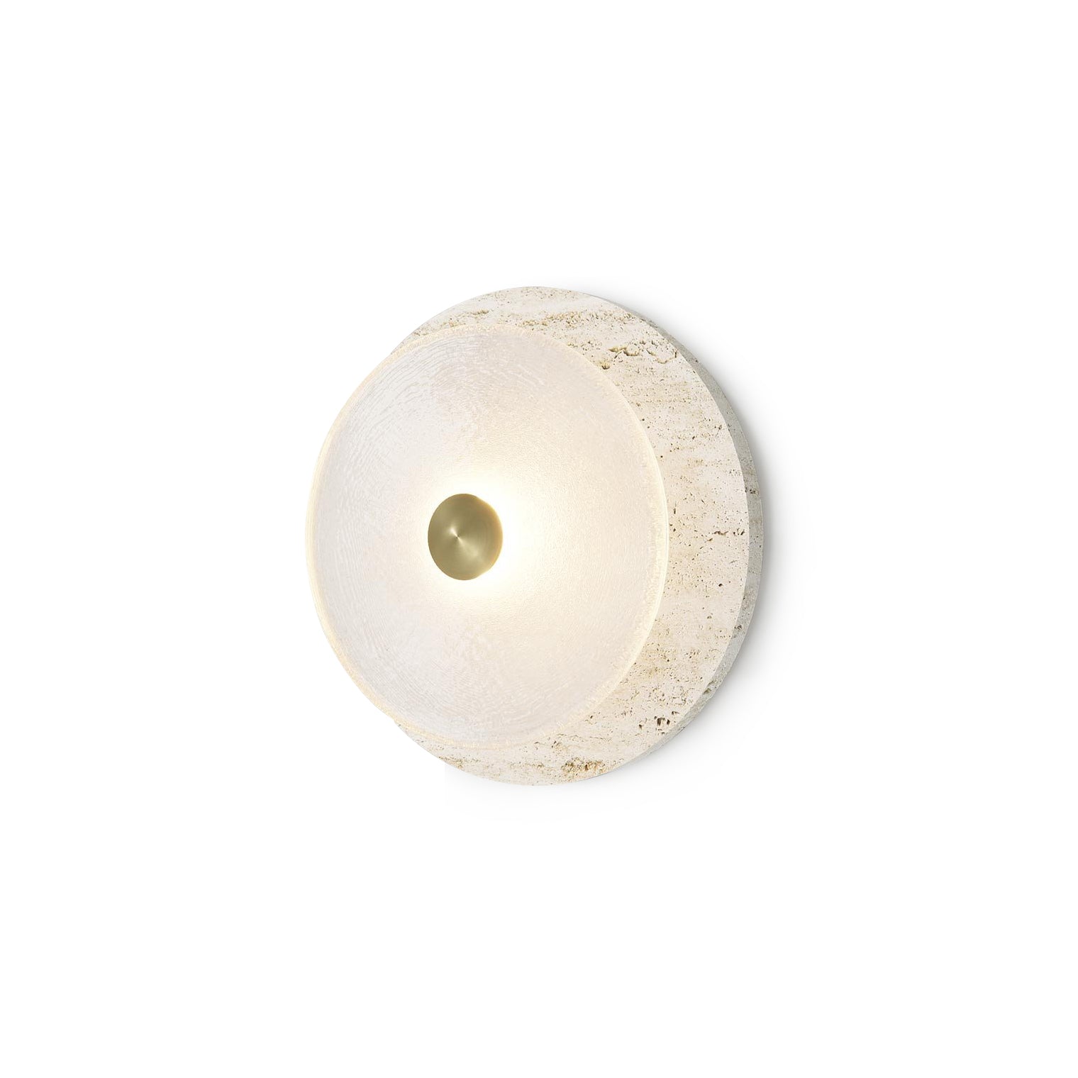 Ether Modern Minimalist Silver Travertine Wall Lamp - Letslighting