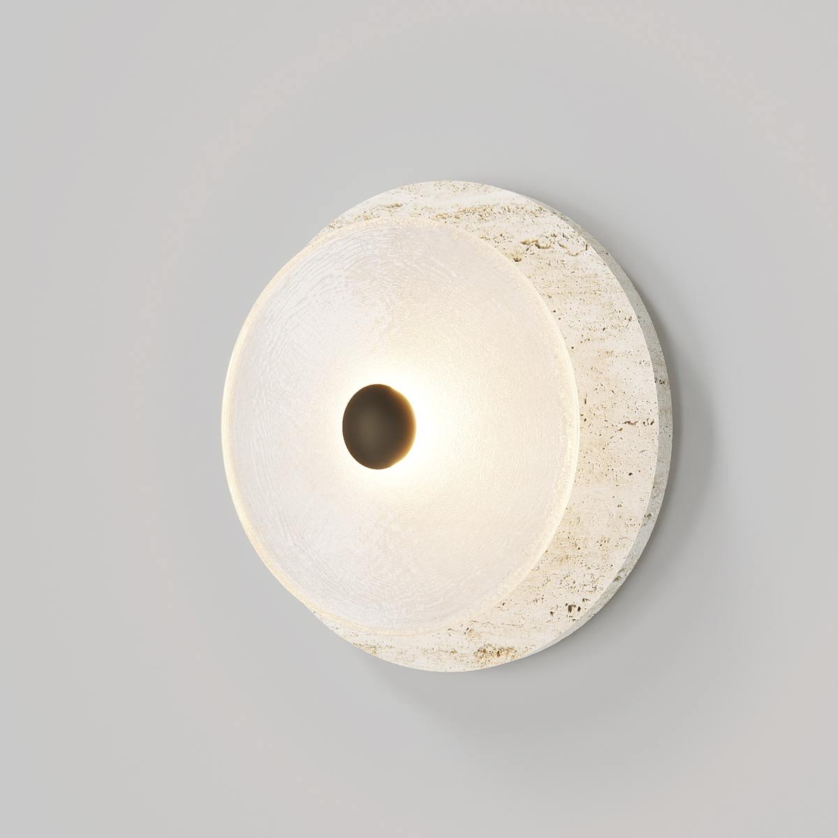 Ether Modern Minimalist Silver Travertine Wall Lamp - Letslighting