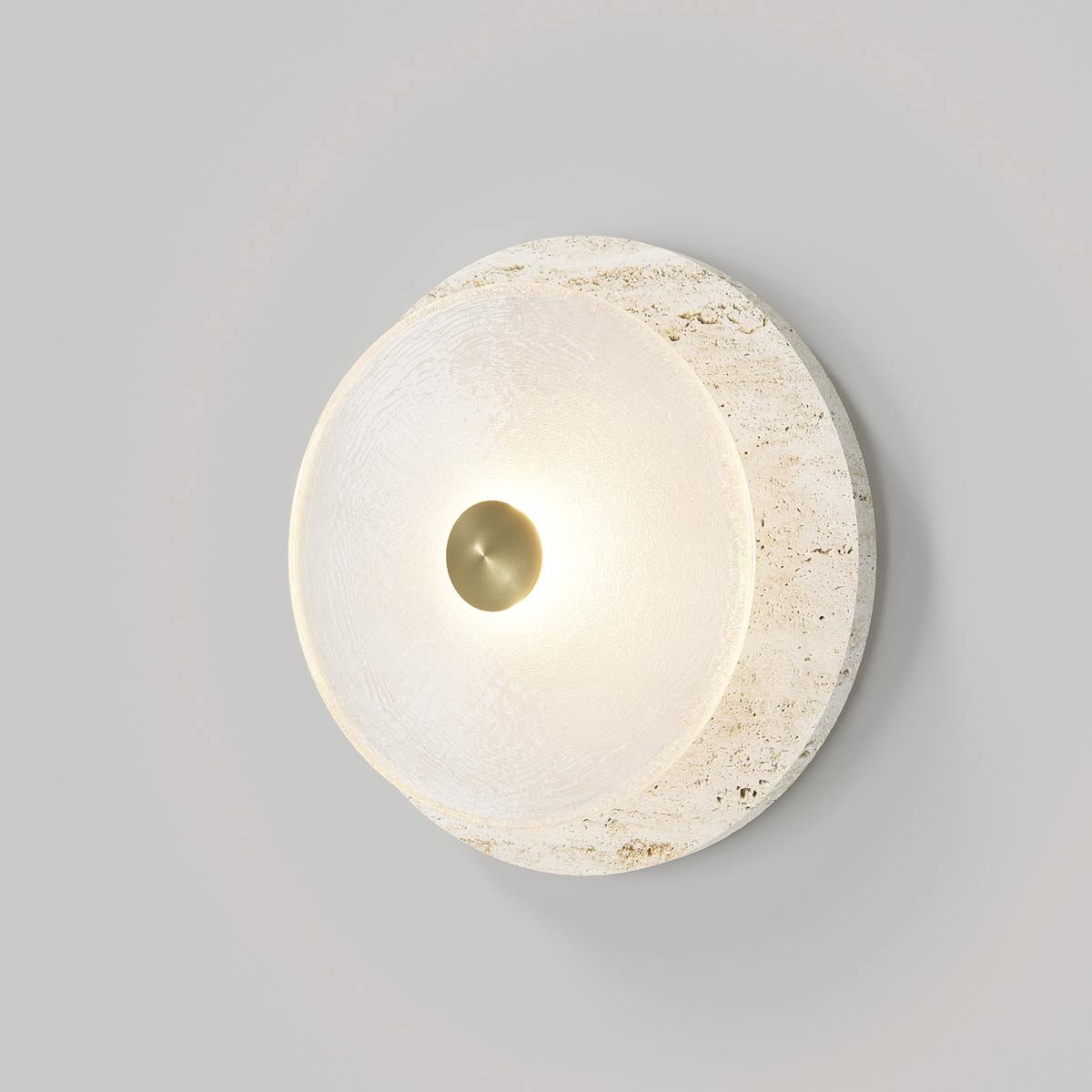 Ether Modern Minimalist Silver Travertine Wall Lamp - Letslighting