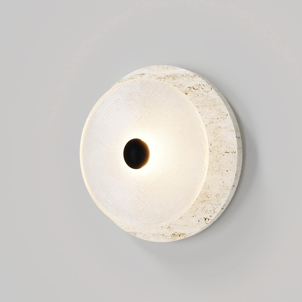 Ether Modern Minimalist Silver Travertine Wall Lamp - Letslighting