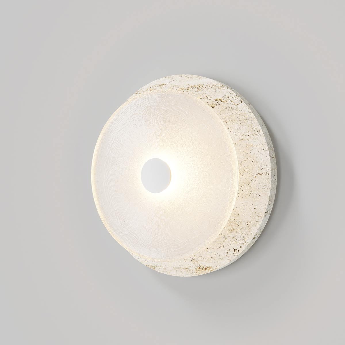 Ether Modern Minimalist Silver Travertine Wall Lamp - Letslighting
