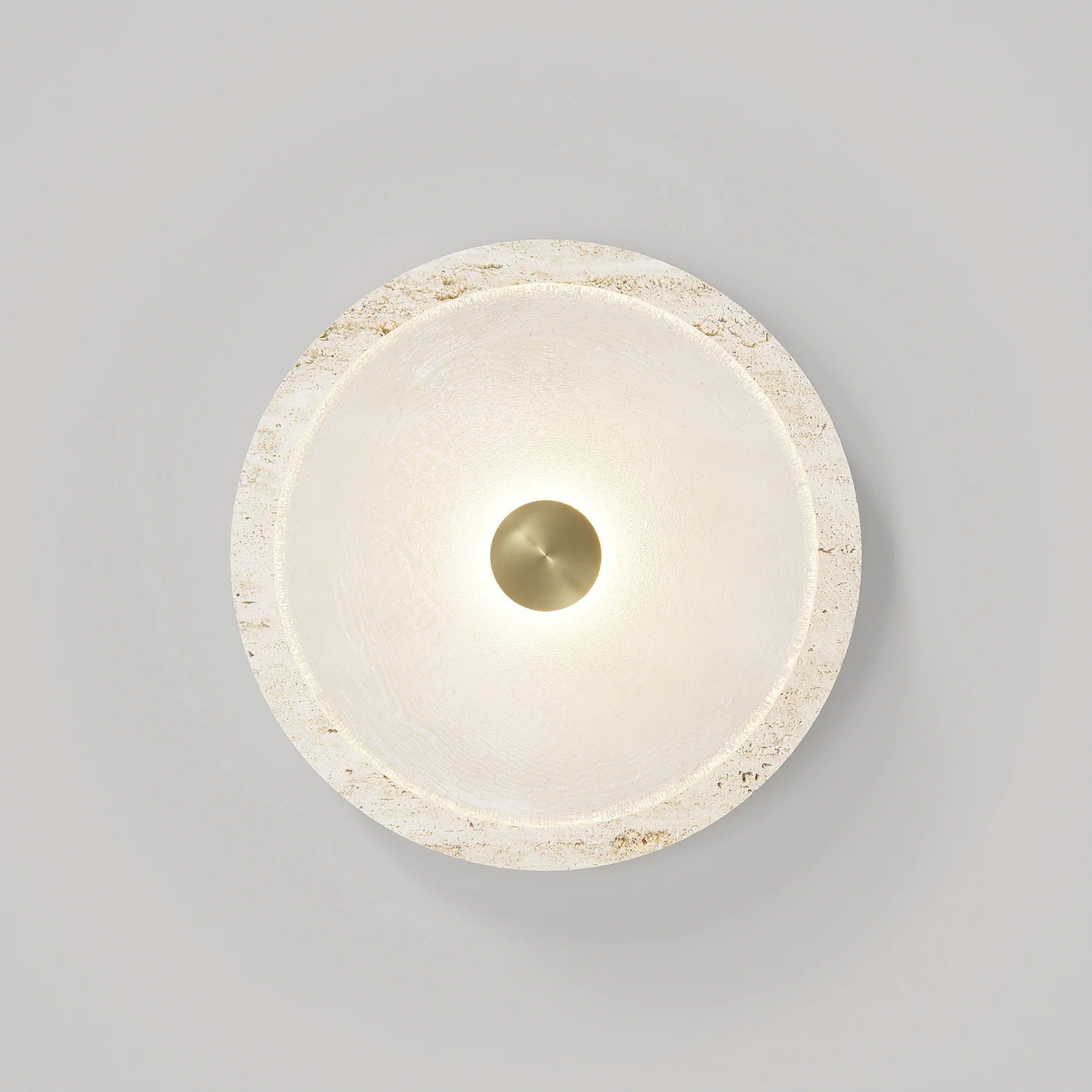 Ether Modern Minimalist Silver Travertine Wall Lamp - Letslighting