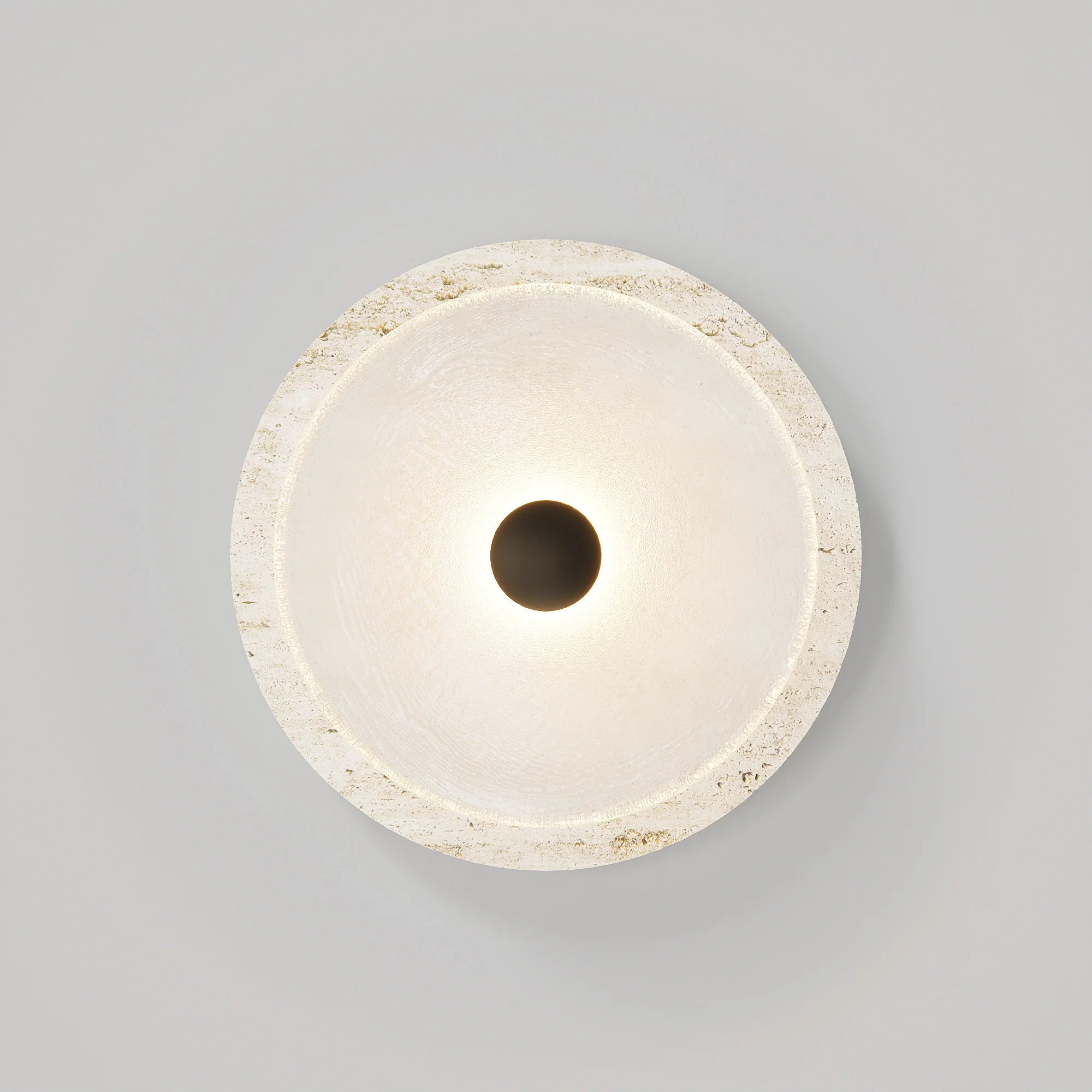 Ether Modern Minimalist Silver Travertine Wall Lamp - Letslighting