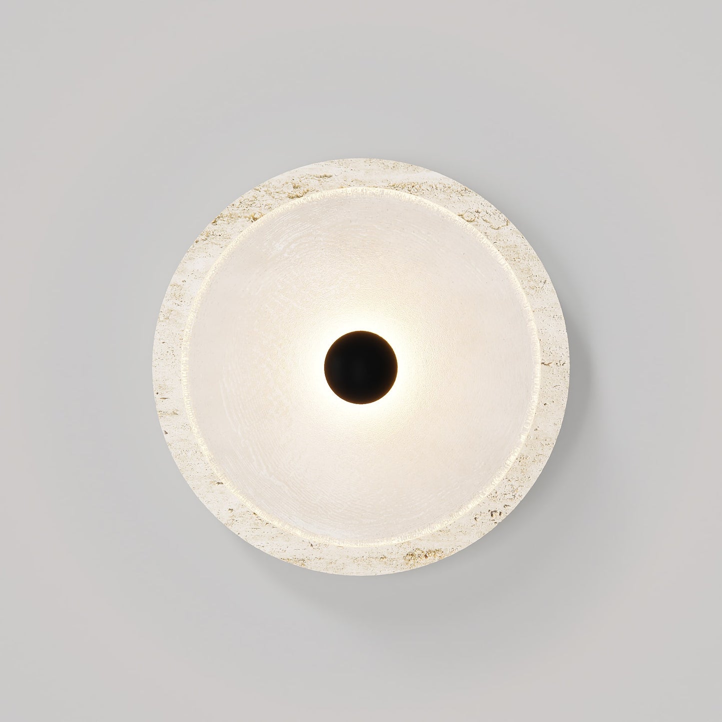 Ether Modern Minimalist Silver Travertine Wall Lamp - Letslighting