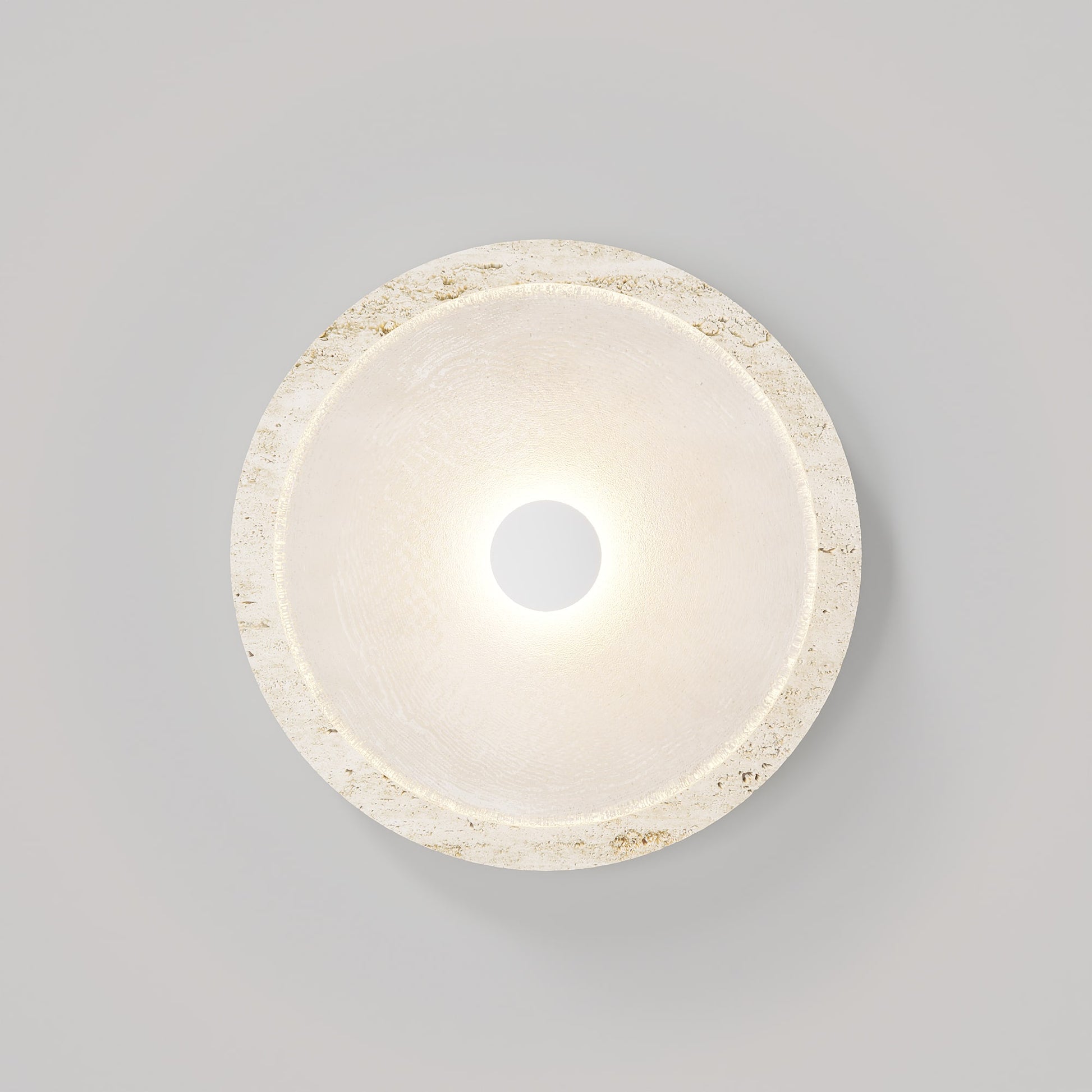 Ether Modern Minimalist Silver Travertine Wall Lamp - Letslighting