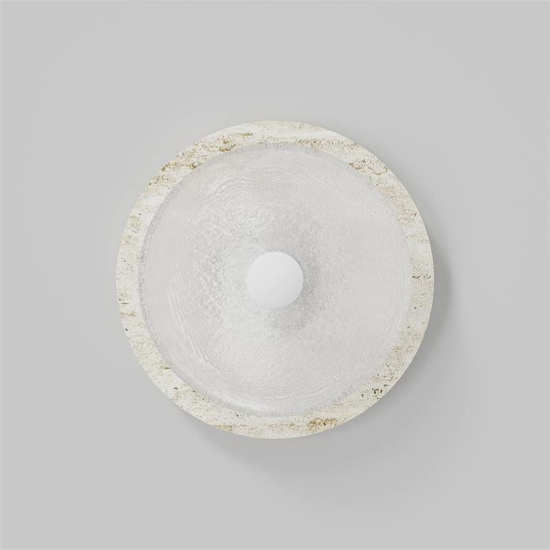 Ether Modern Minimalist Silver Travertine Wall Lamp - Letslighting
