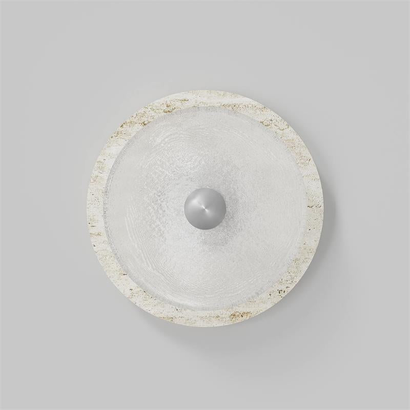 Ether Modern Minimalist Silver Travertine Wall Lamp - Letslighting