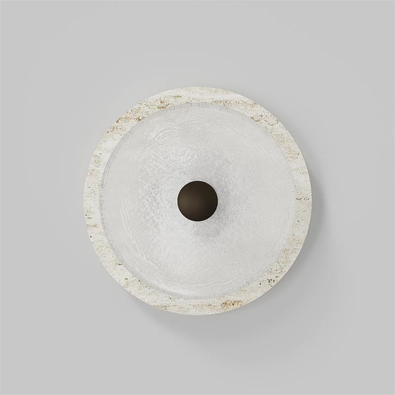 Ether Modern Minimalist Silver Travertine Wall Lamp - Letslighting