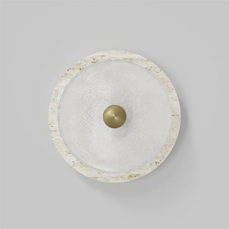 Ether Modern Minimalist Silver Travertine Wall Lamp - Letslighting