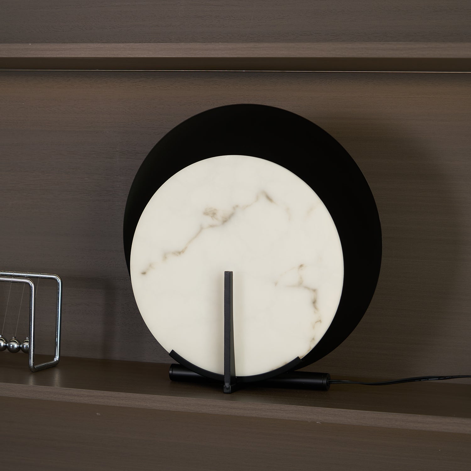 Zorinisra Half Moon Alabaster Table Lamp - Letslighting