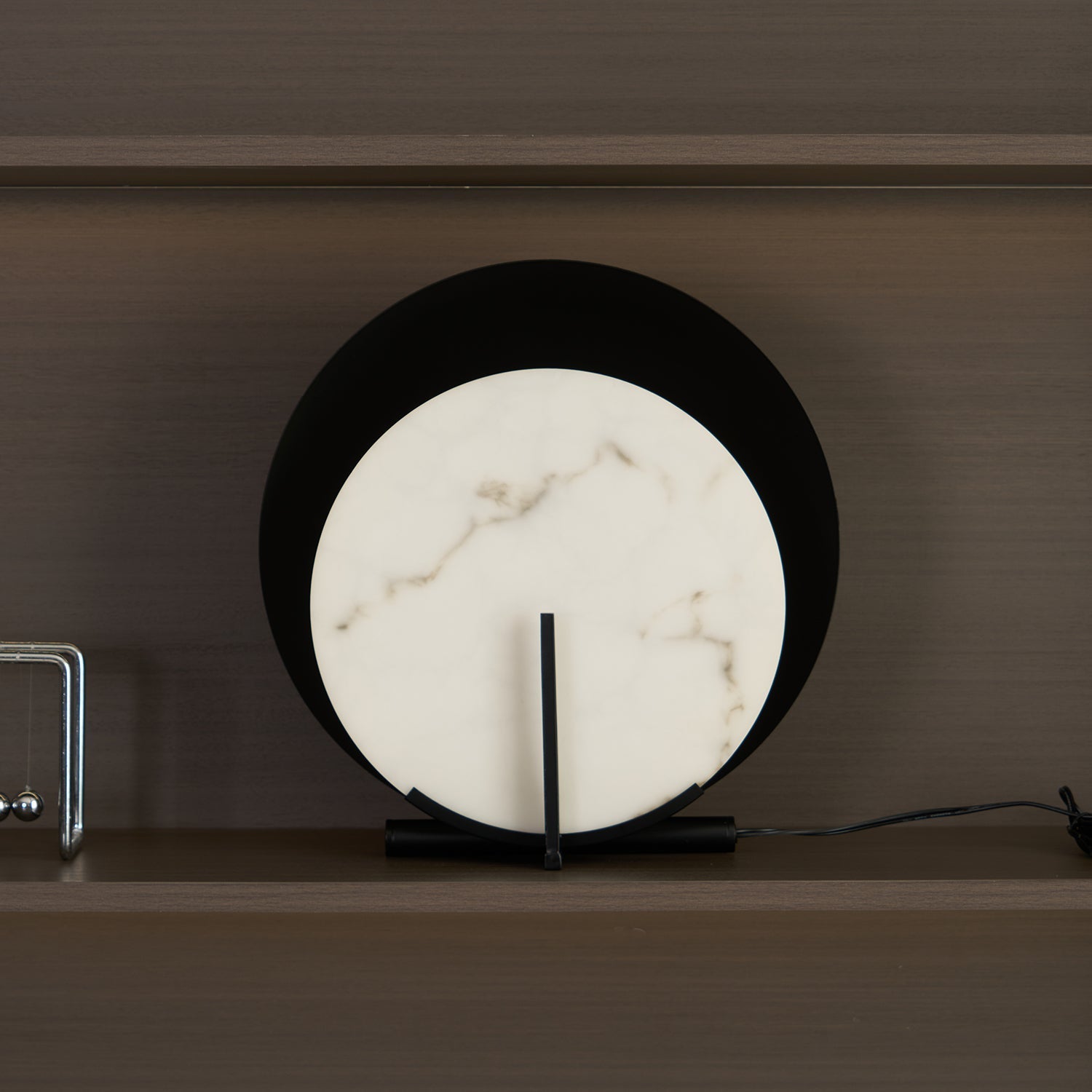 Zorinisra Half Moon Alabaster Table Lamp - Letslighting
