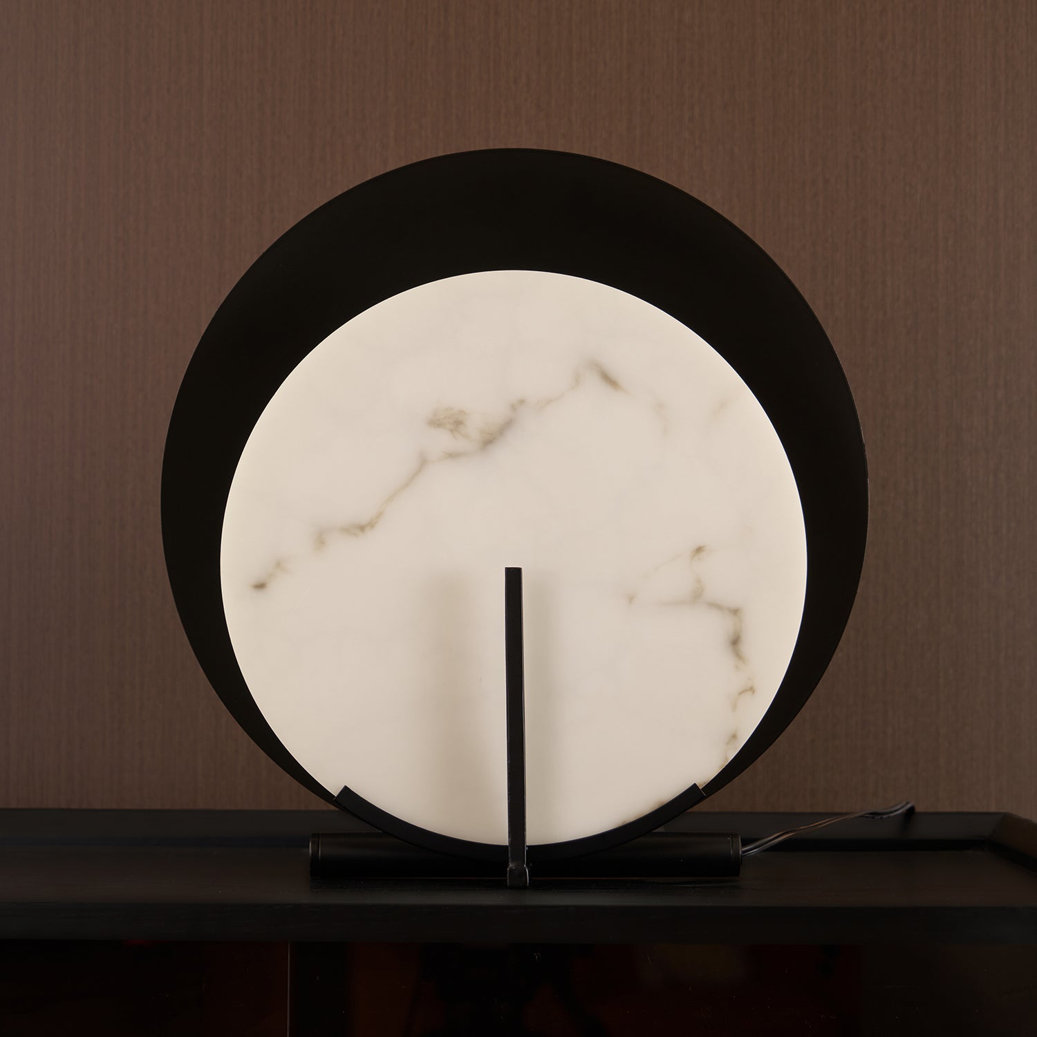 Zorinisra Half Moon Alabaster Table Lamp - Letslighting