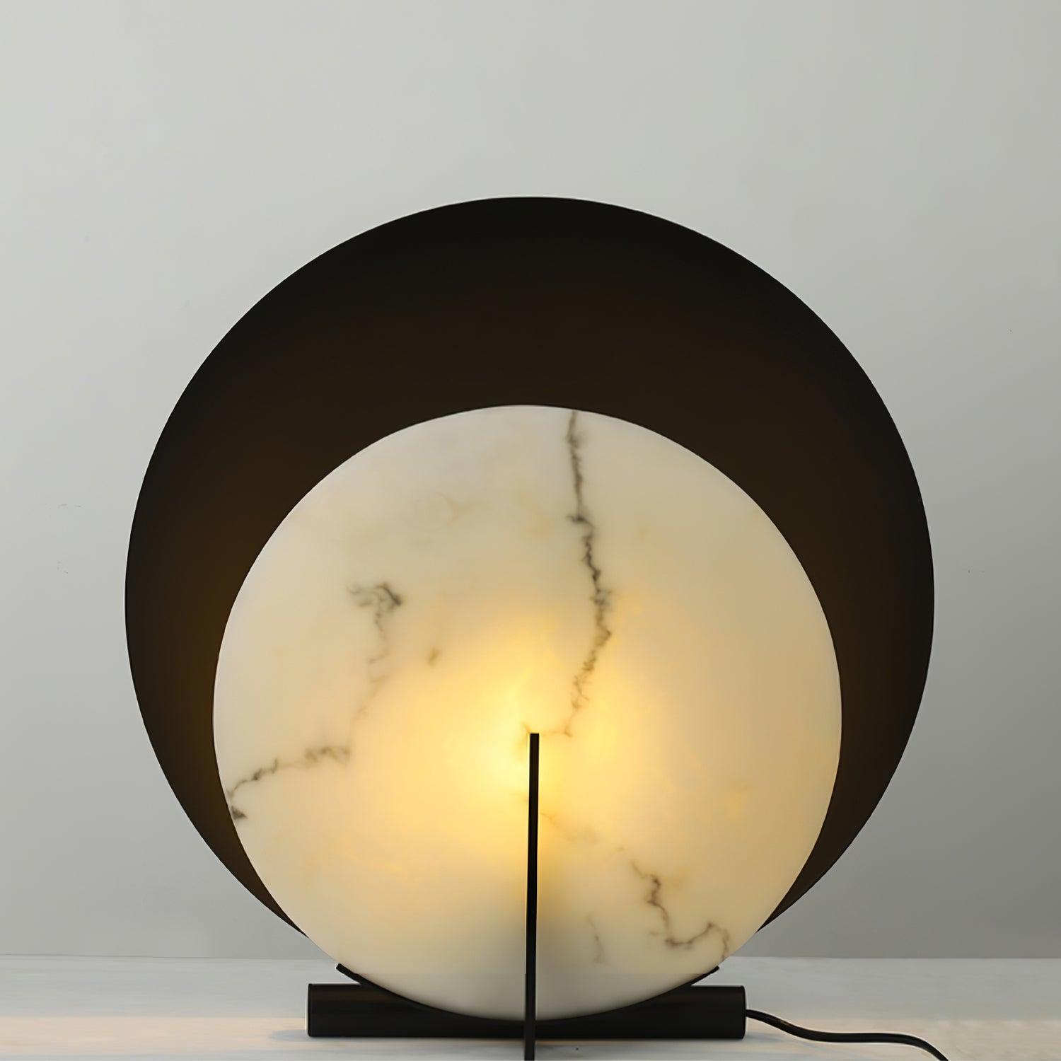 Zorinisra Half Moon Alabaster Table Lamp - Letslighting