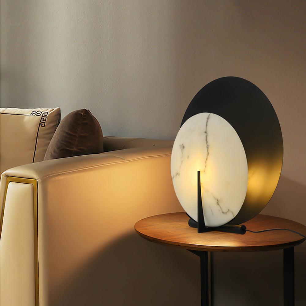 Zorinisra Half Moon Alabaster Table Lamp - Letslighting