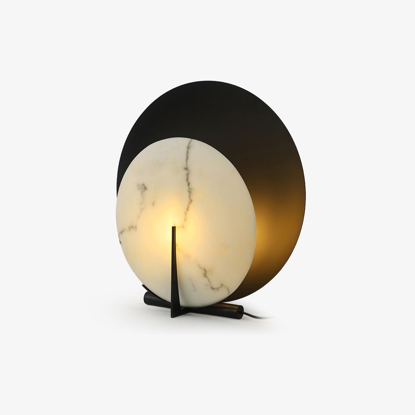 Zorinisra Half Moon Alabaster Table Lamp - Letslighting