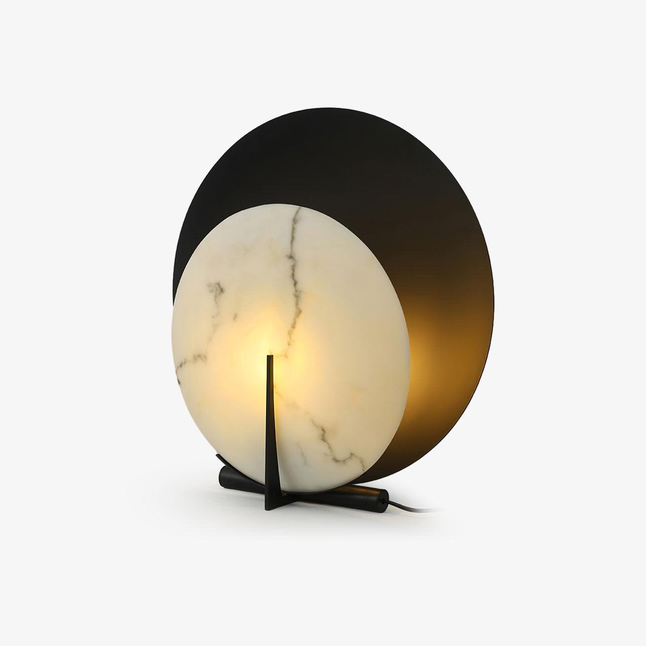 Zorinisra Half Moon Alabaster Table Lamp - Letslighting