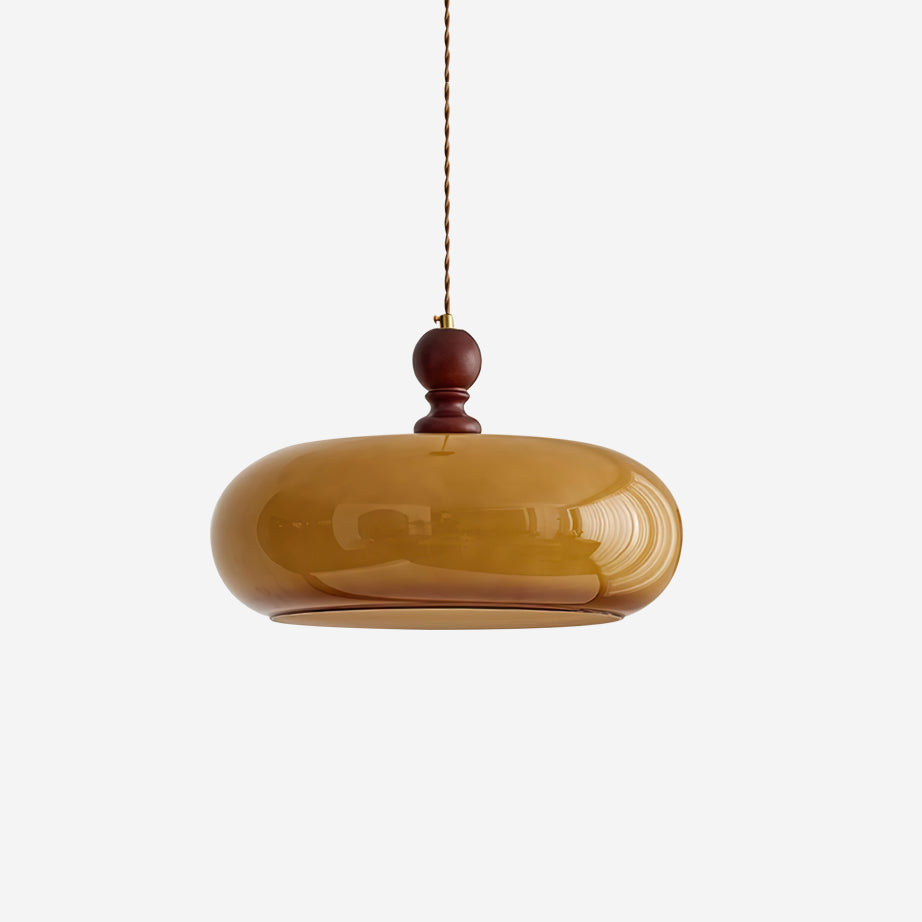 Eldom Amber Glass Shade Pendant Light - Letslighting