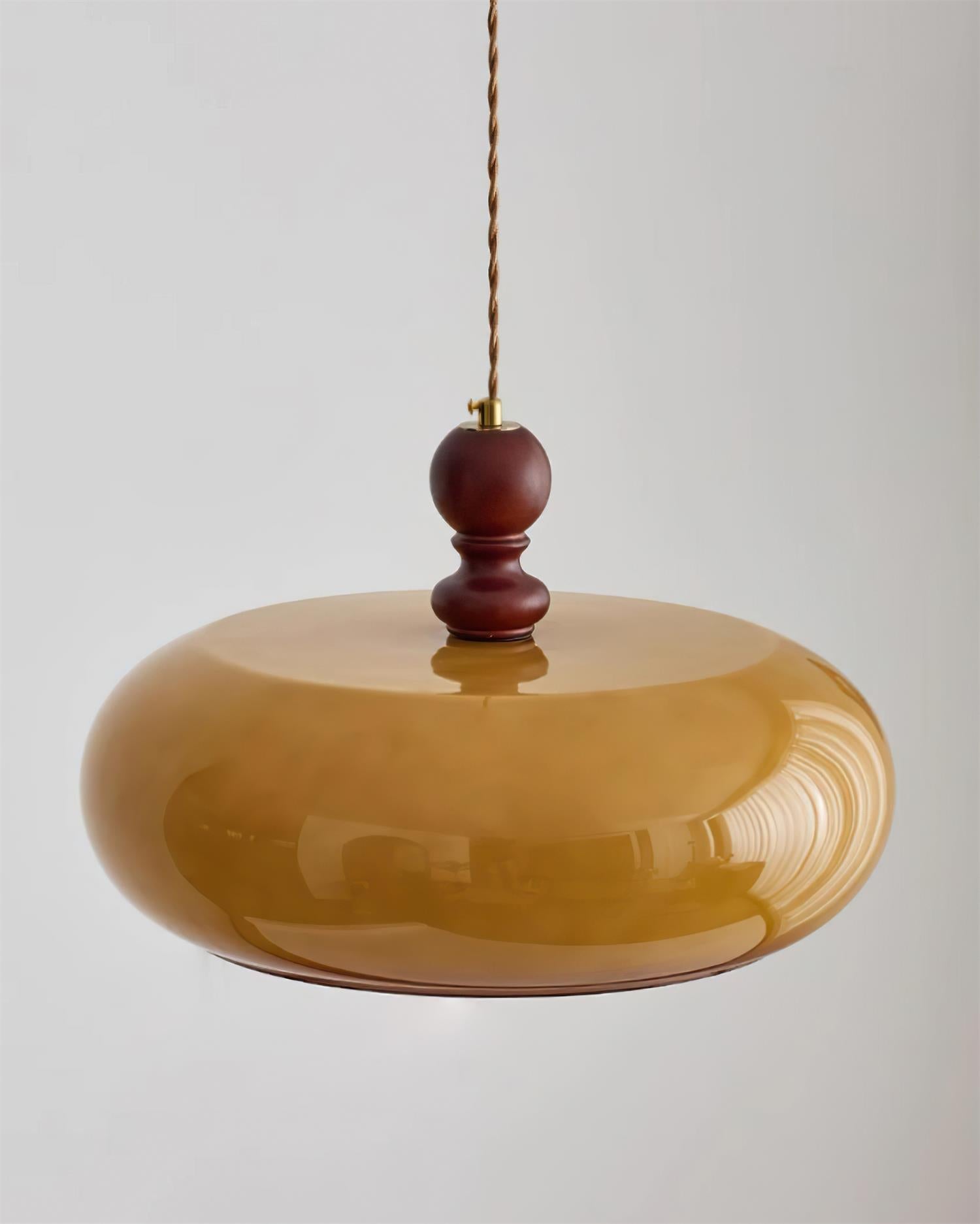 Eldom Amber Glass Shade Pendant Light - Letslighting