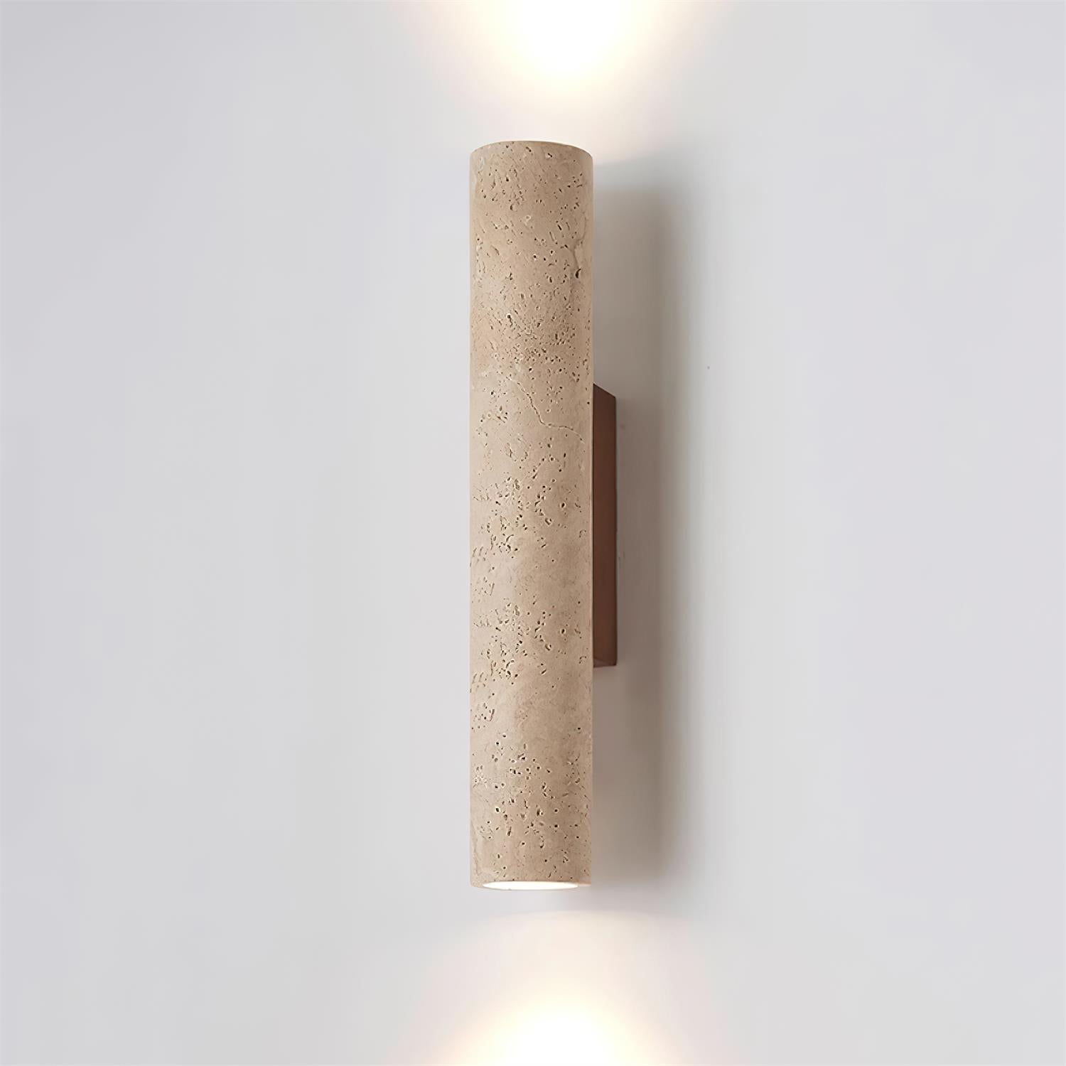 Lunaro Tall Travertine Wall Sconce - Letslighting