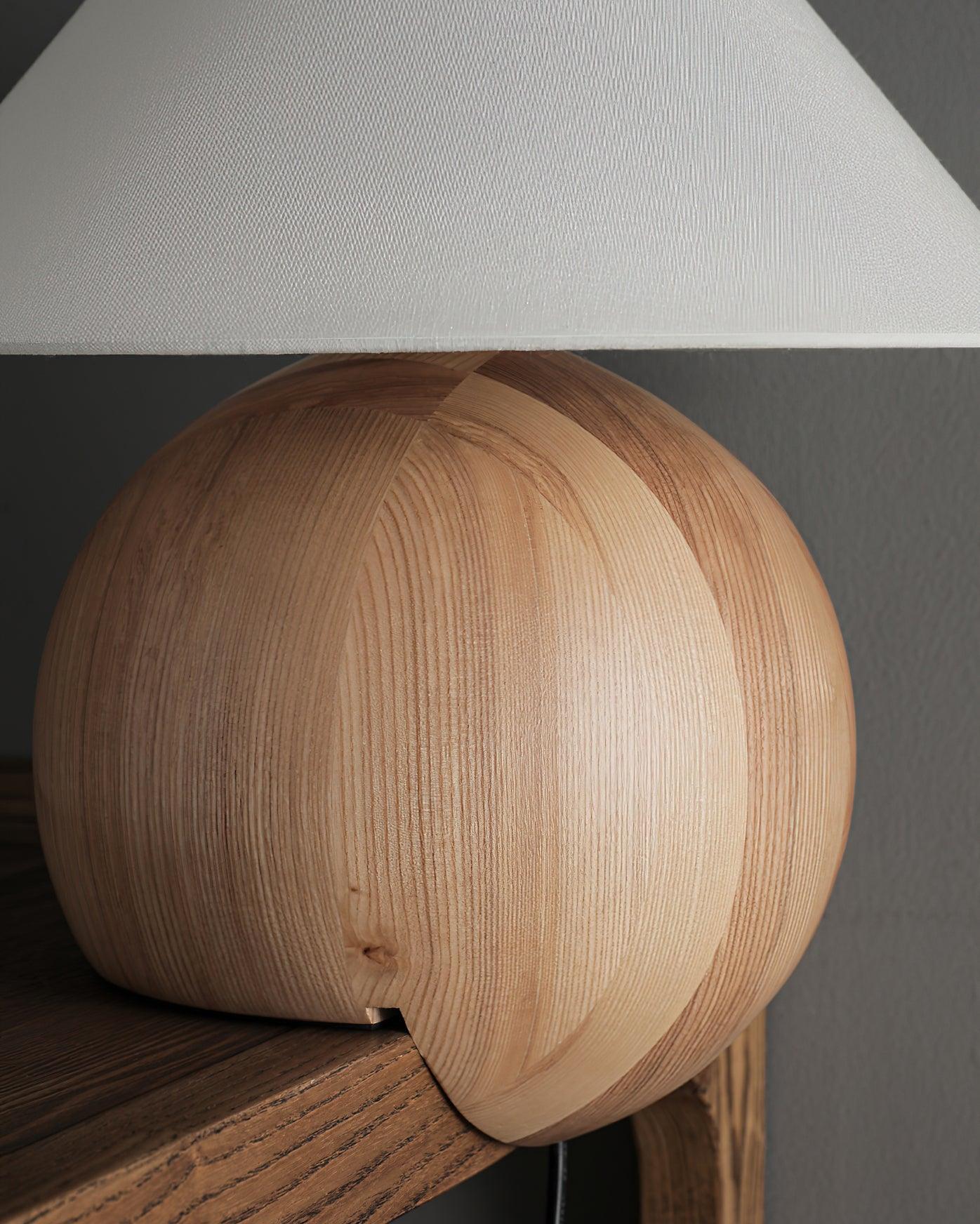 Halise Wood Organic Table Lamp - Letslighting
