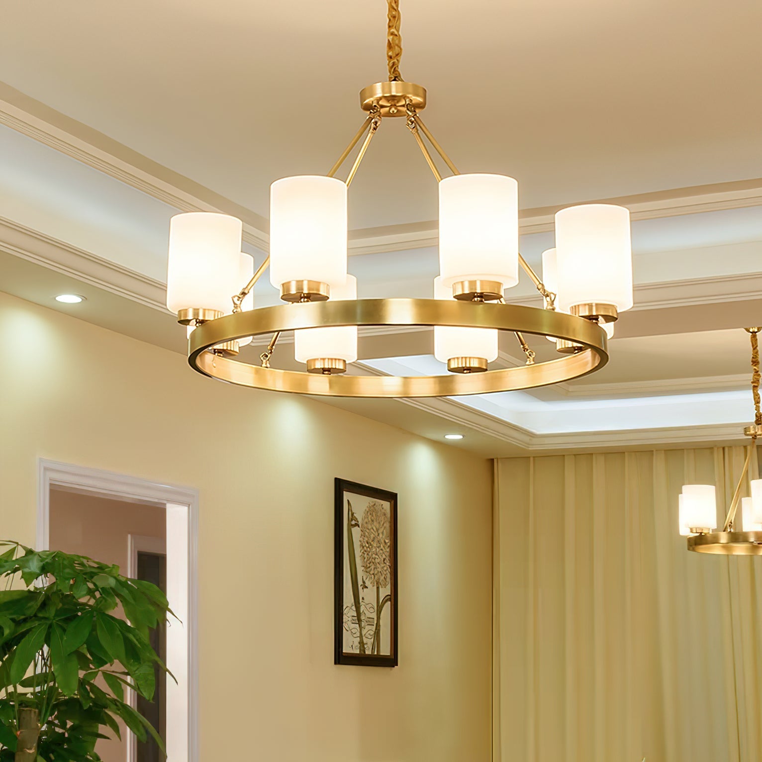 Illume Postmodern Luxury Brass Glass Chandelier - Letslighting