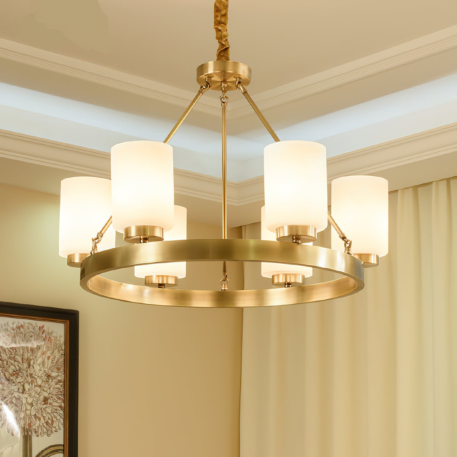 Illume Postmodern Luxury Brass Glass Chandelier - Letslighting