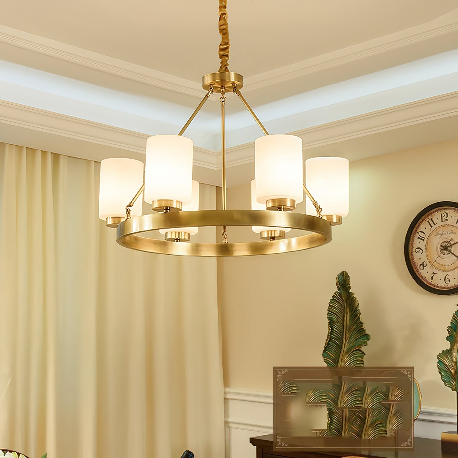 Illume Postmodern Luxury Brass Glass Chandelier - Letslighting
