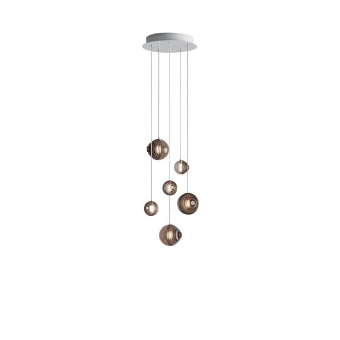 Cascade Modern Metal & Glass Chandelier