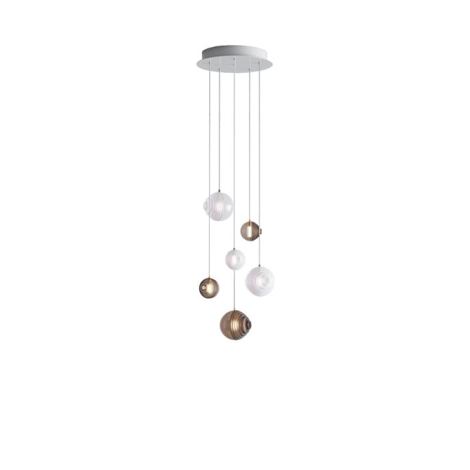 Cascade Modern Metal & Glass Chandelier