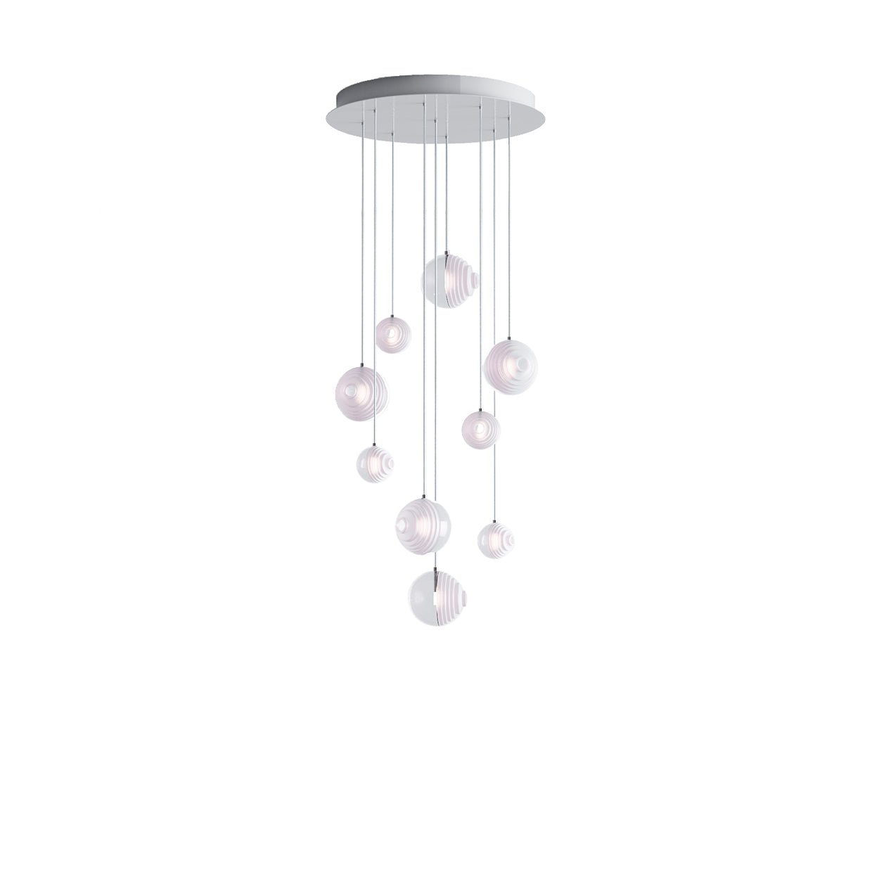 Cascade Modern Metal & Glass Chandelier