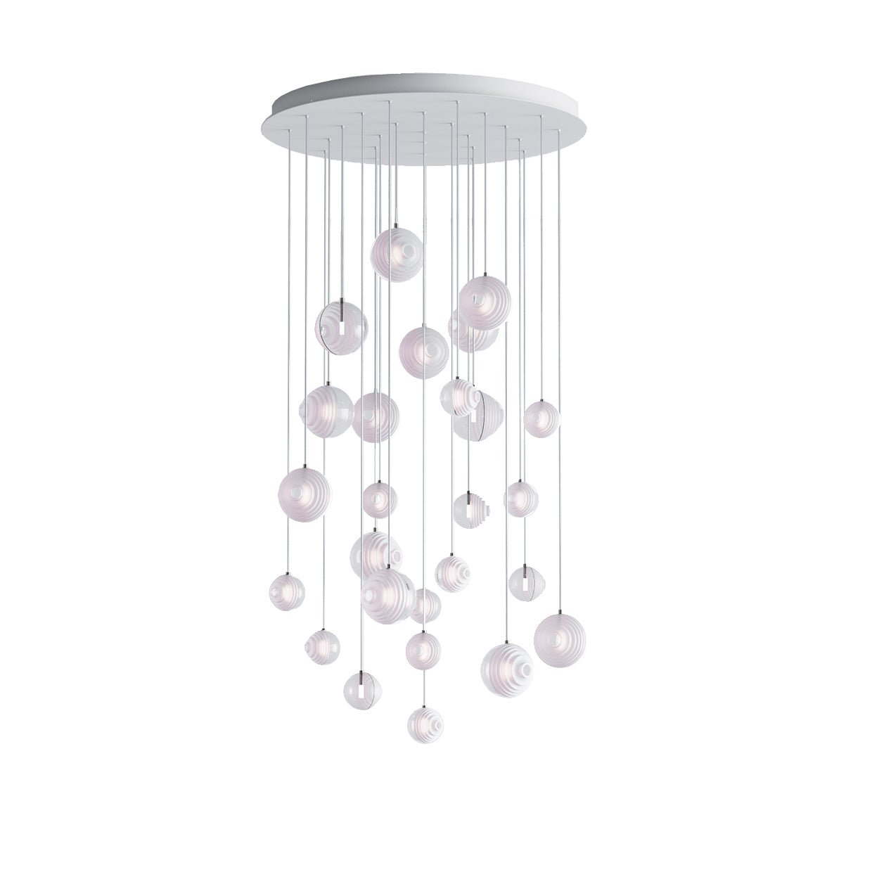 Cascade Modern Metal & Glass Chandelier