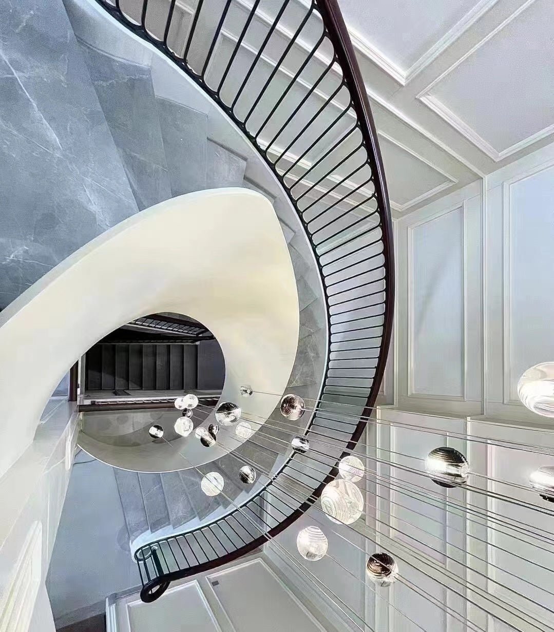 Cascade Modern Metal & Glass Chandelier