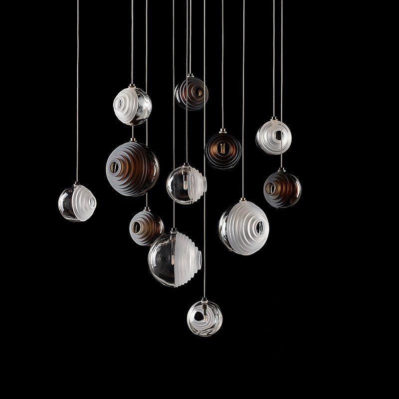 Cascade Modern Metal & Glass Chandelier