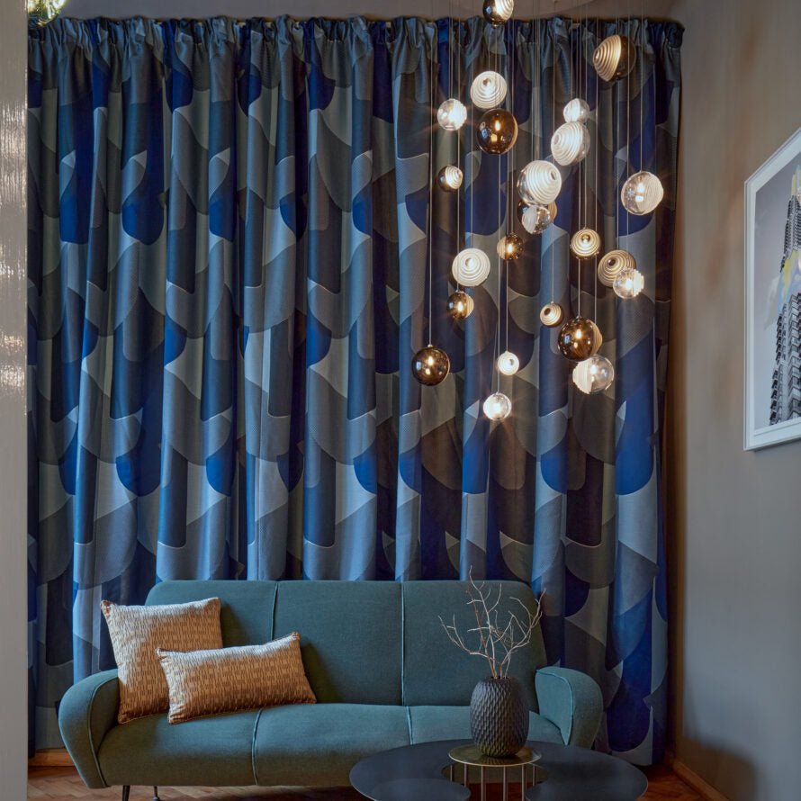 Cascade Modern Metal & Glass Chandelier