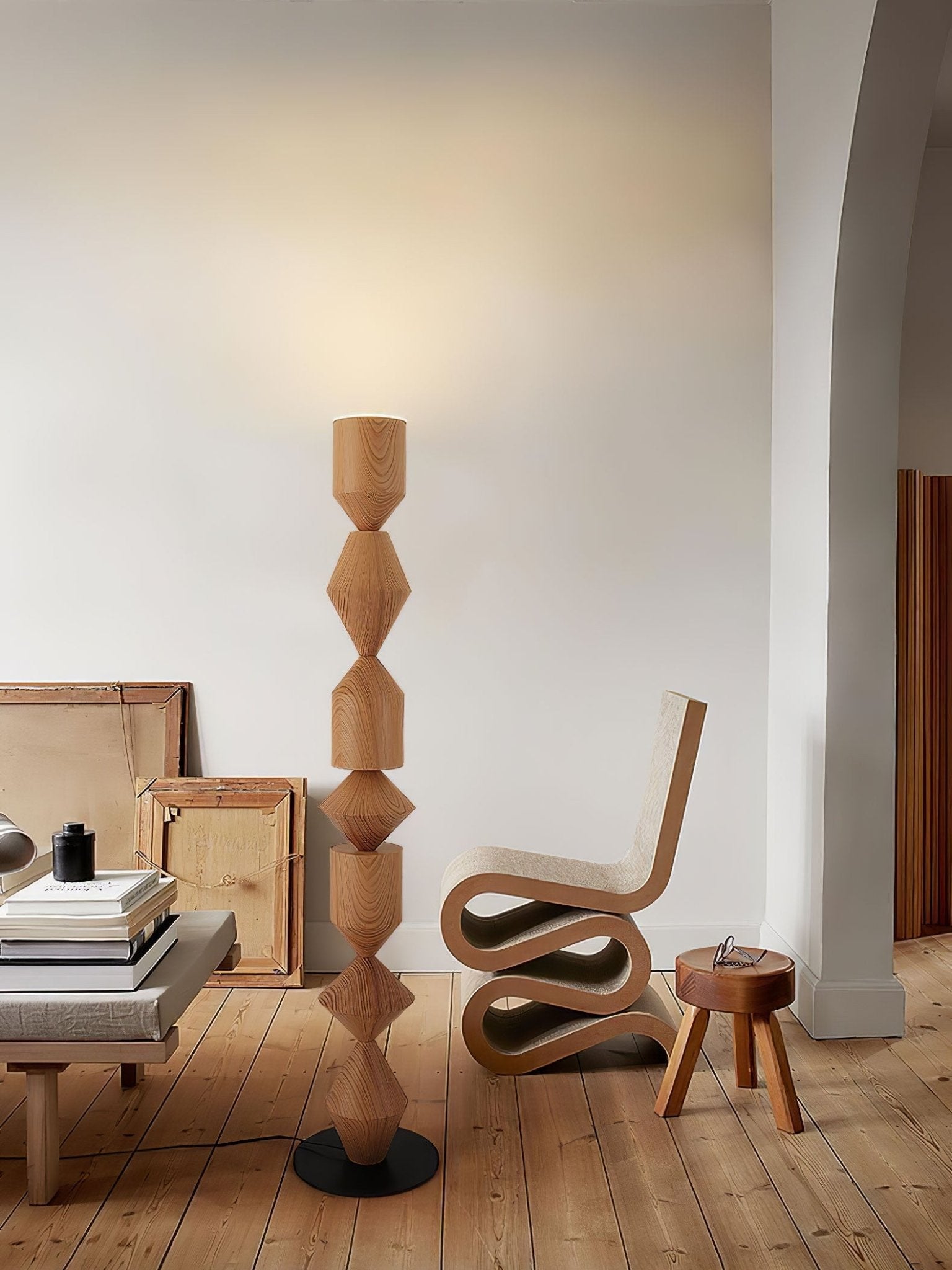 Everett Minimalist Wood Floor Lamp - Letslighting