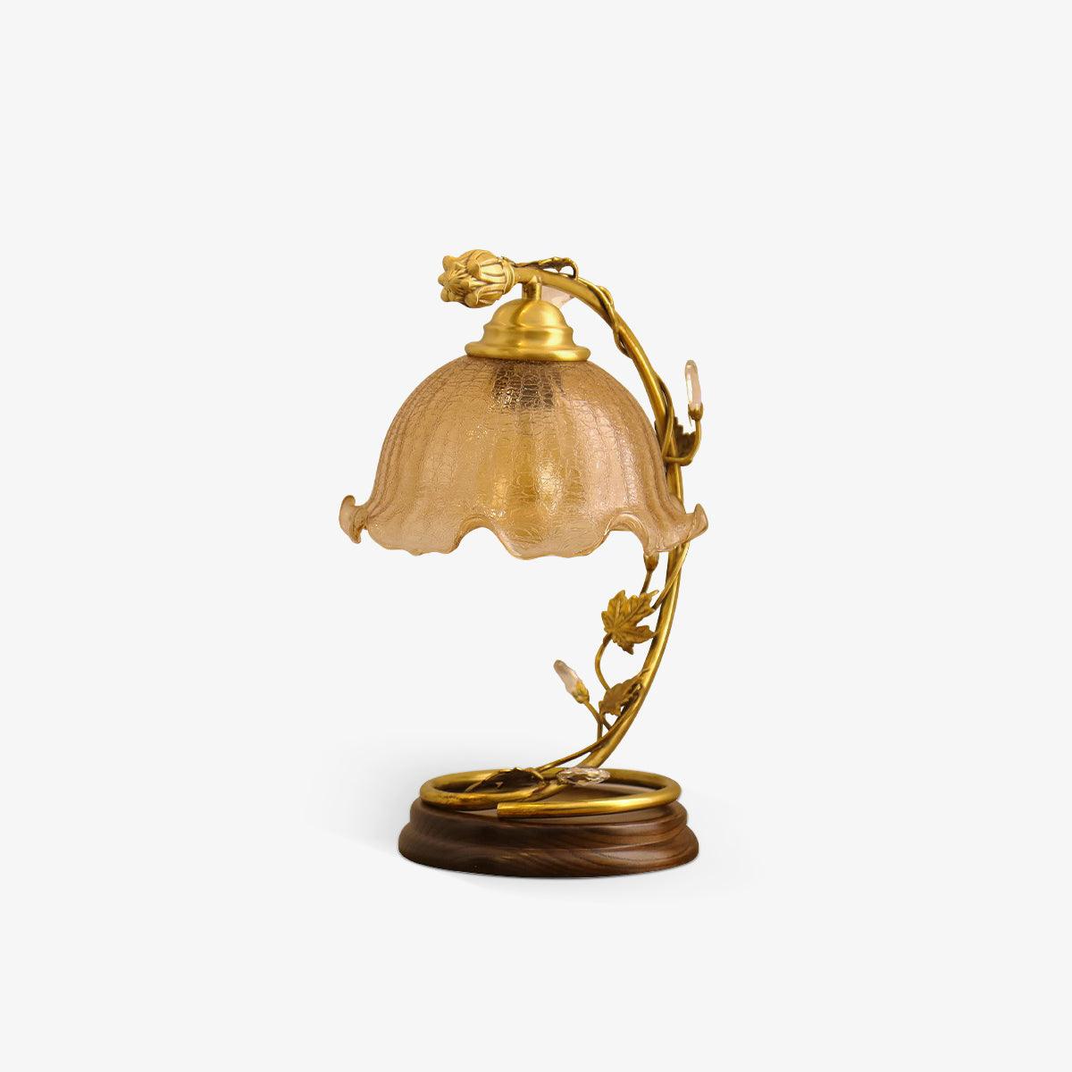 Flarce Brass Wood Table Lamp - Letslighting