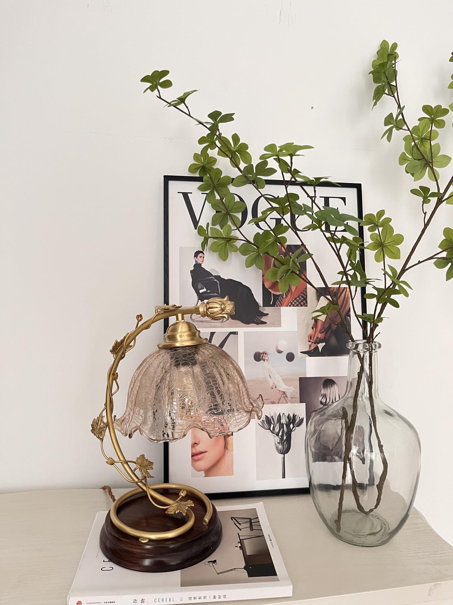 Flarce Brass Wood Table Lamp - Letslighting