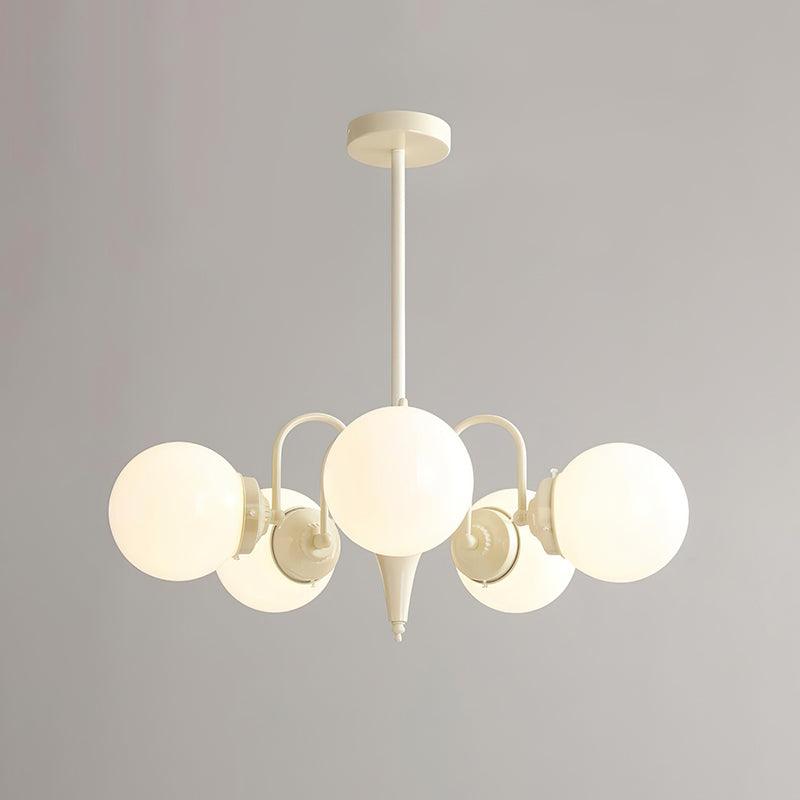 Lustra Chandelier Globe Cream Modern - Letslighting